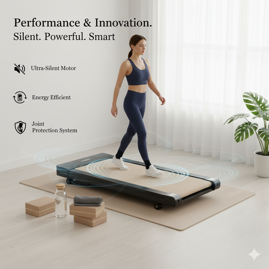 UltraSilent Treadmill Mat – Thick Non‑Slip Floor Protector, Shock & Noise Absorbing