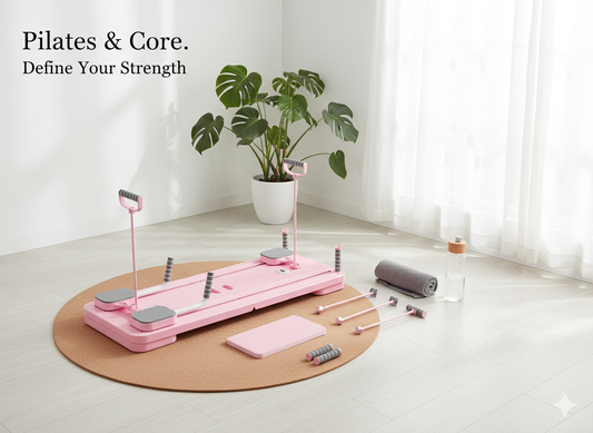 Pilates Board - Pilates Reformer Set, Multi-Purpose Foldable Pilates , 5 in 1 Pilates Sliding Board (Black)