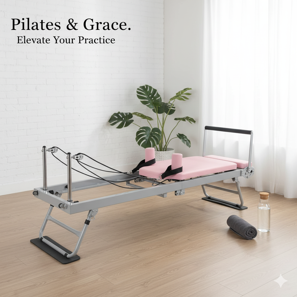 Luxury Foldable Pilates Reformer Machine for Home Gym | 77" Adjustable Studio-Quality Equipment with Jump Board
