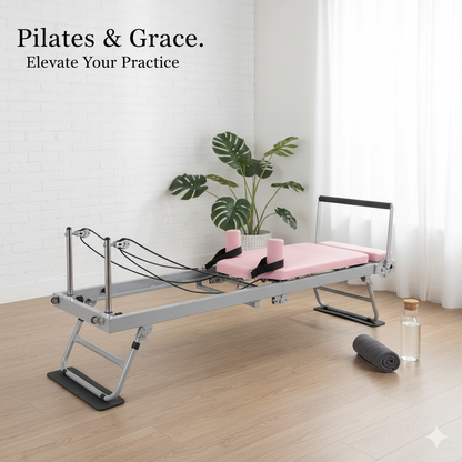 Luxury Foldable Pilates Reformer Machine for Home Gym | 77" Adjustable Studio-Quality Equipment with Jump Board